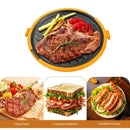 New round microwave pizza sandwich baking pan can be placed in the oven pizza beef burger bread maker